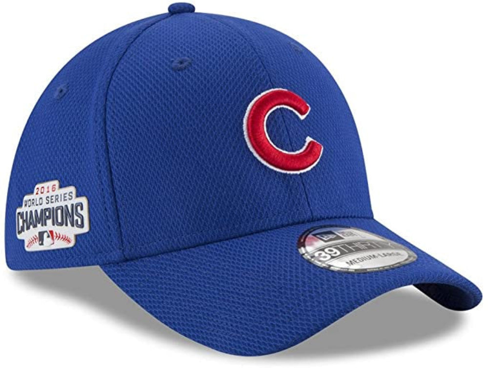 Chicago Cubs 2016 New Era 39Thirty World Series Champions Royal Blue Diamond Era Flex Fit Hat for Men product image 1,