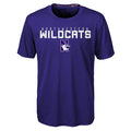 Youth Northwestern Wildcats Purple Dri-Tek Performance T-Shirt product image 1, provided for visual reference and product