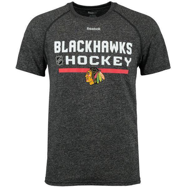 Chicago Blackhawks Reebok Black Center Ice Locker Room Supremium Performance T-Shirt for Men product image 1, provided for