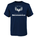 Youth Navy Seattle Seahawks Navy Alternate Team Logo Gear T-Shirt product image 1, provided for visual reference and product