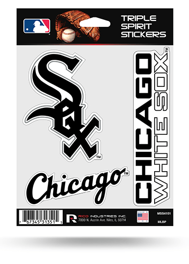 MLB Chicago White Sox Triple Spirit Stickers By Rico product image 1, provided for visual reference and product detail review