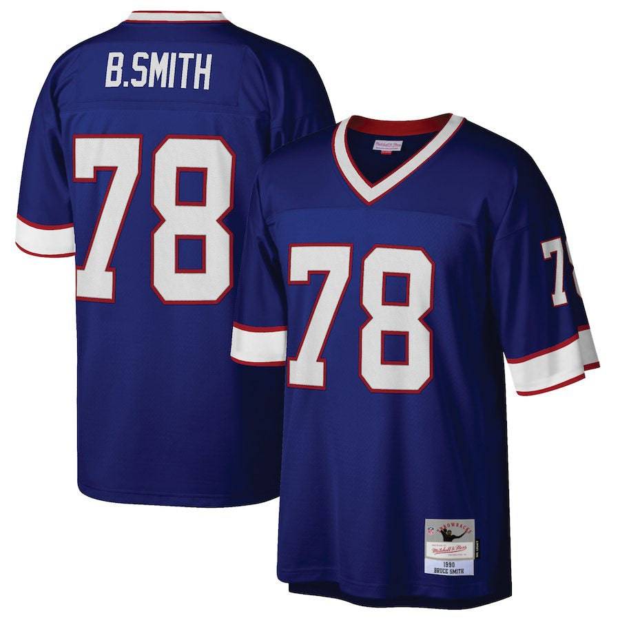 Buffalo Bills Bruce Smith Mitchell & Ness Royal 1990 Legacy Replica Jersey for Men product image 1, provided for visual