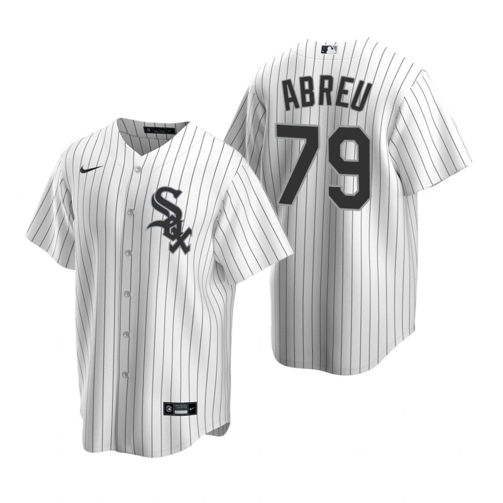 NIKE Men Jose Abreu Chicago White Sox White Home Replica Jersey product image 1, provided for visual reference and product