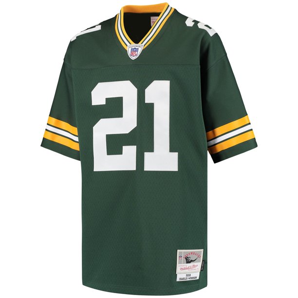 Youth Mitchell & Ness Charles Woodson Green Green Bay Packers Retired Player Legacy Jersey product image 2, provided for