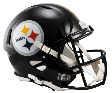 Pittsburgh Steelers Full Size Replica Speed Helmet product image 1, provided for visual reference and product detail review