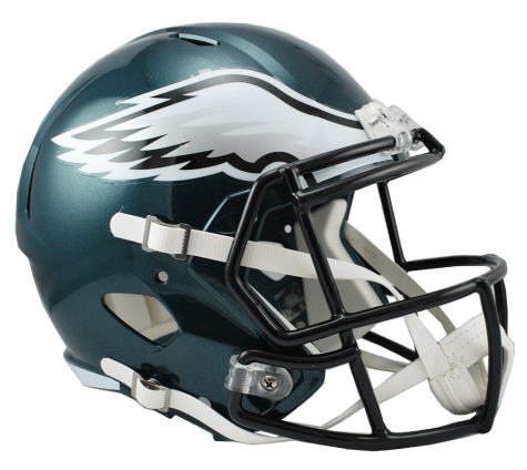 Philadelphia Eagles Full Size Speed Replica Helmet product image 1, provided for visual reference and product detail review
