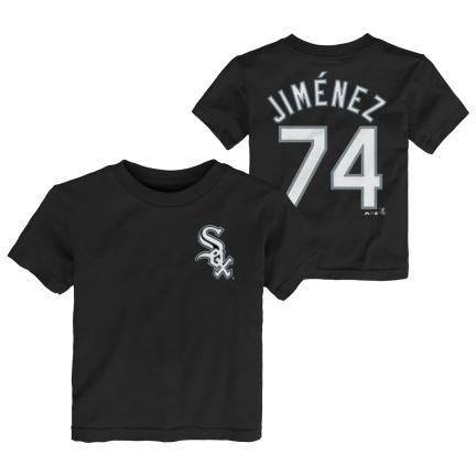 Infant Eloy Jimenez Chicago White Sox Black Name And Number T-Shirt product image 1, provided for visual reference and