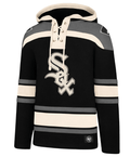 Men’s Chicago White Sox Jet Black Superior Lacer Hoodie By ’47 Brand product image 1, provided for visual reference and