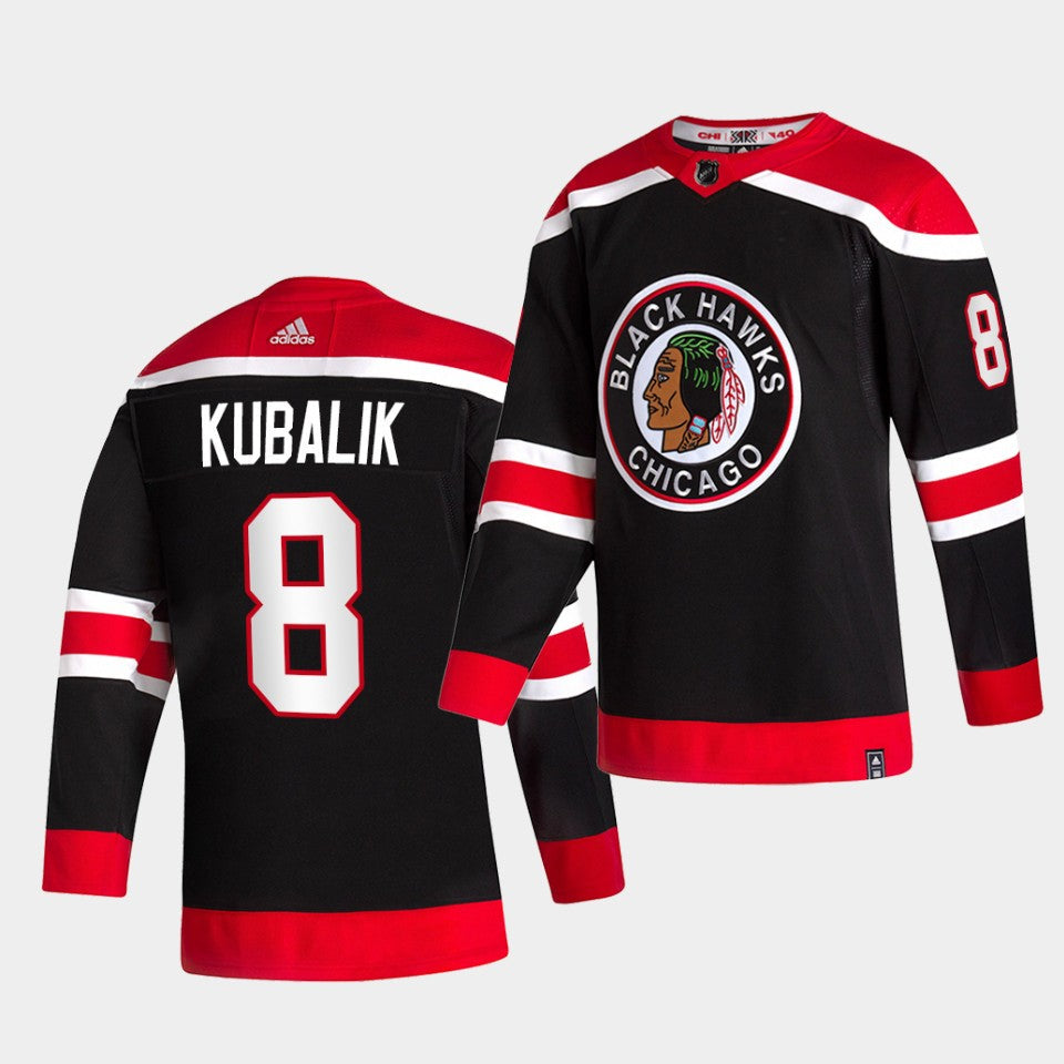 Chicago Blackhawks Dominik Kubalik adidas Black Reverse Retro Premium Twill Authentic Team Jersey for Men product image 1,