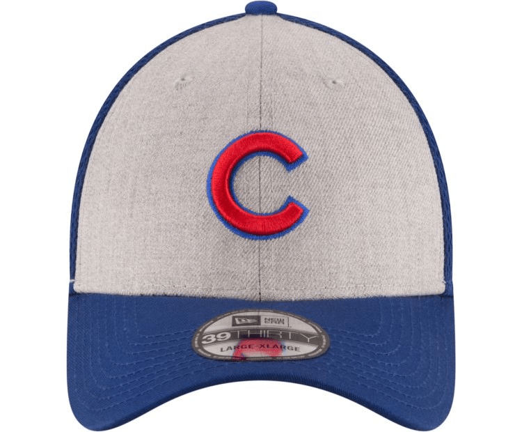 New Era Men Chicago Cubs 39Thirty Heather Gray Neo Stretch Fit Hat product image 2, provided for visual reference and
