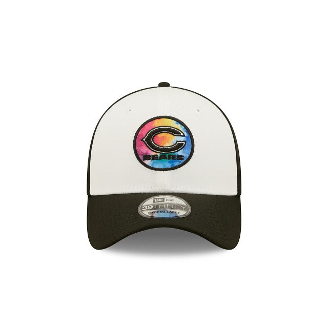 Chicago Bears New Era Crucial Catch 2022 NFL Coaches Sideline Primary Logo White/Black 39THIRTY Flex Hat for Men product