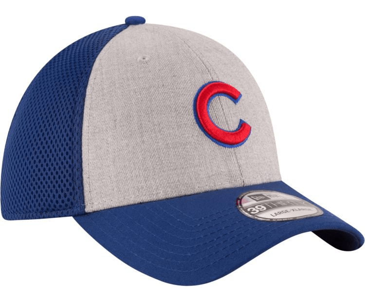 New Era Men Chicago Cubs 39Thirty Heather Gray Neo Stretch Fit Hat product image 3, provided for visual reference and