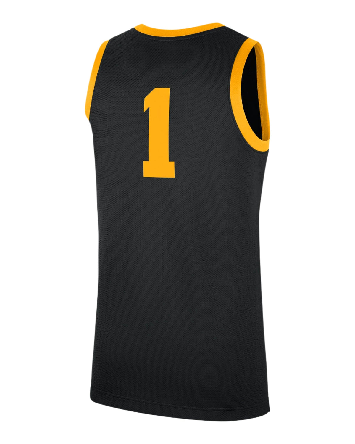 NCAA Iowa Hawkeyes Black #1 Replica Basketball Jersey for Men product image 2, provided for visual reference and product