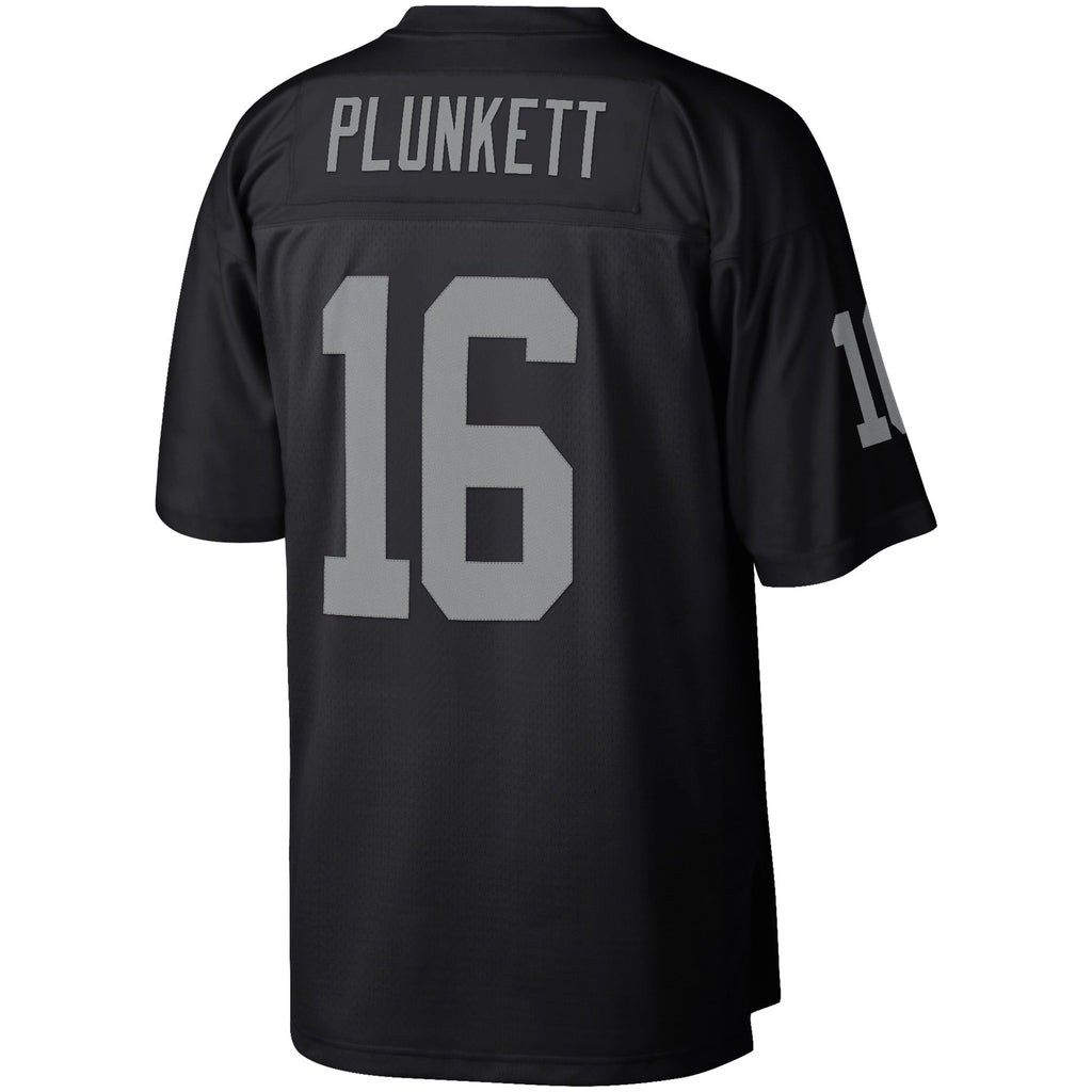 Mens Las Vegas Raiders Jim Plunkett Mitchell & Ness Black Retired Player Legacy Replica Jersey product image 3, provided for