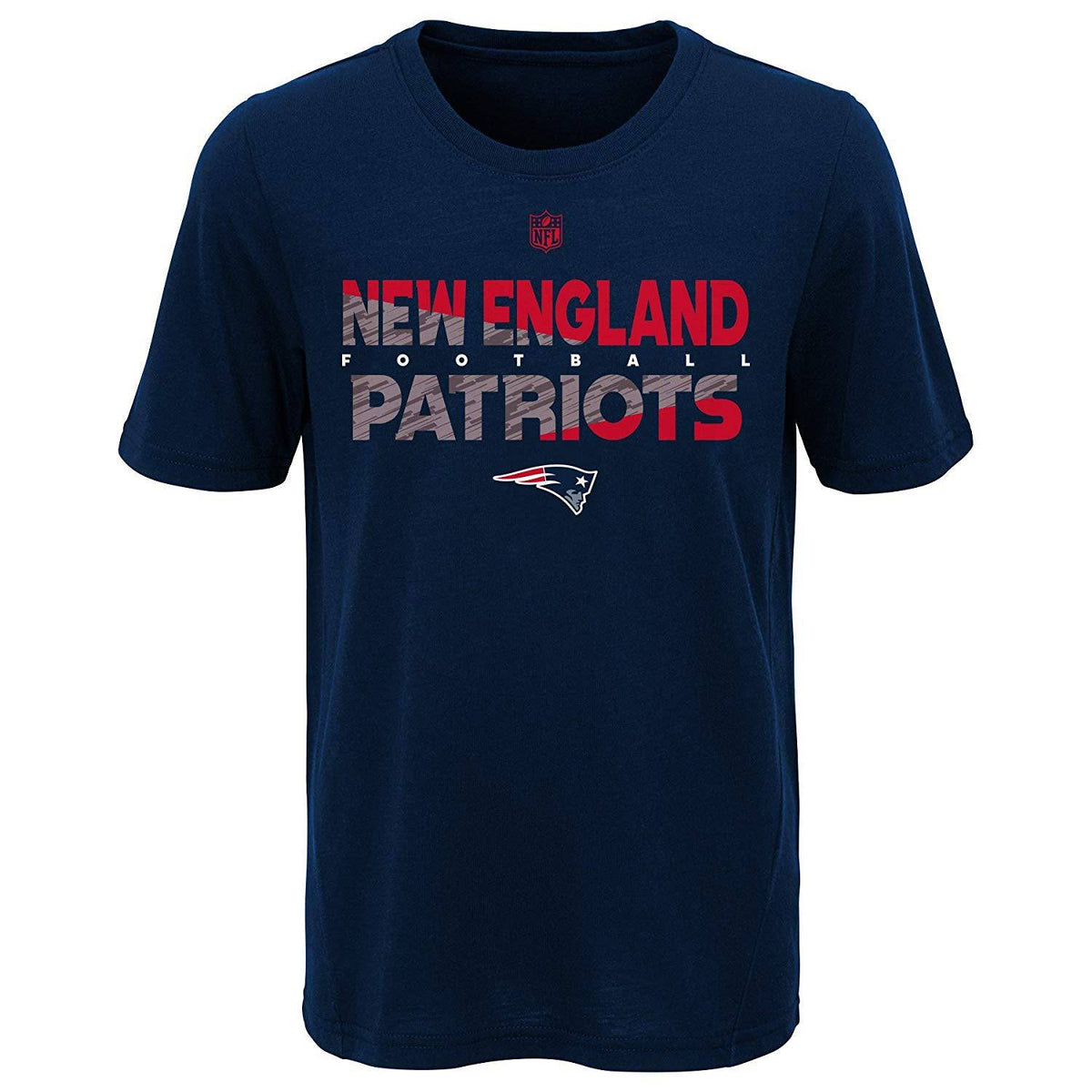 New England Patriots Youth NFL Flux Dual Blend Short Sleeve T-Shirt product image 1, provided for visual reference and