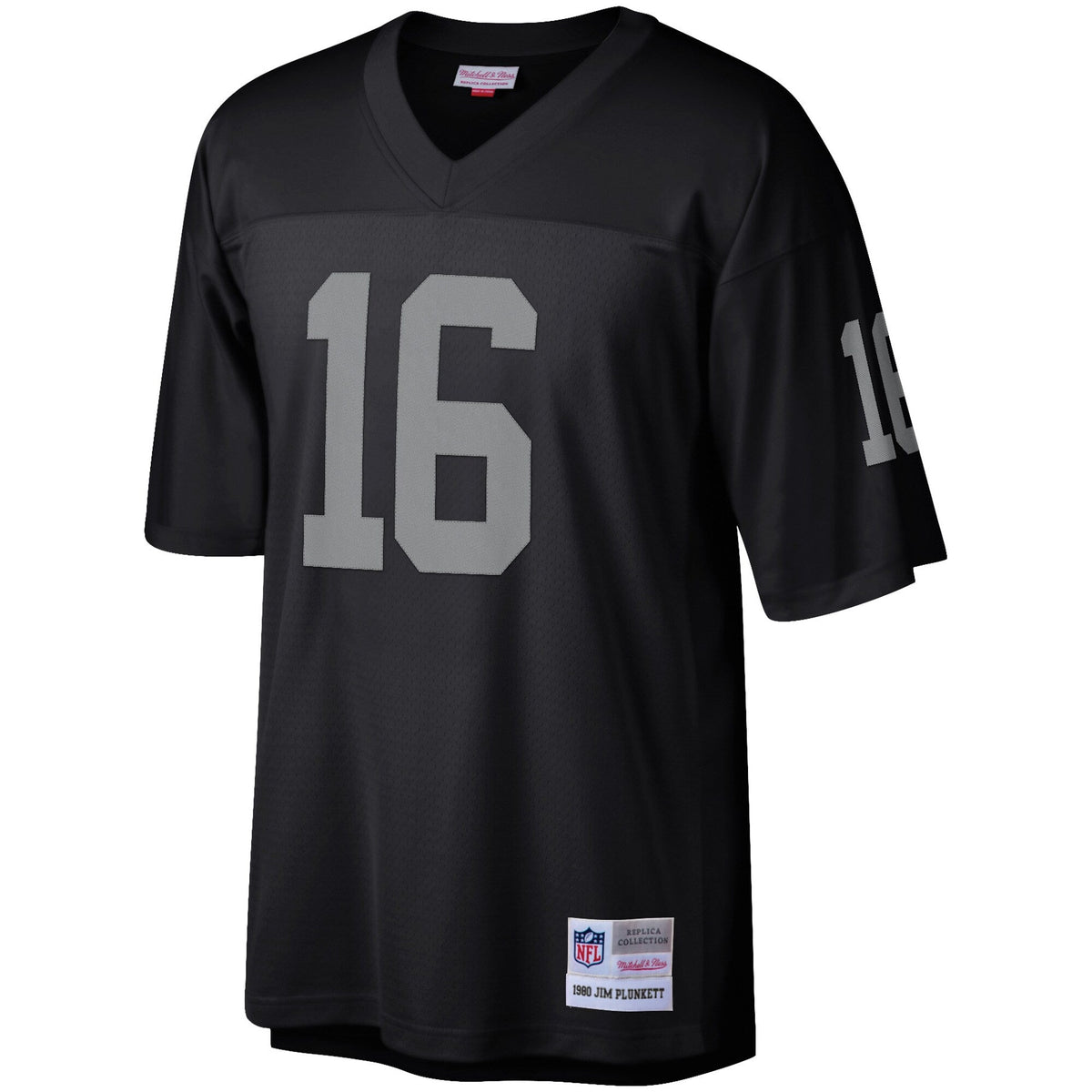 Mens Las Vegas Raiders Jim Plunkett Mitchell & Ness Black Retired Player Legacy Replica Jersey product image 2, provided for