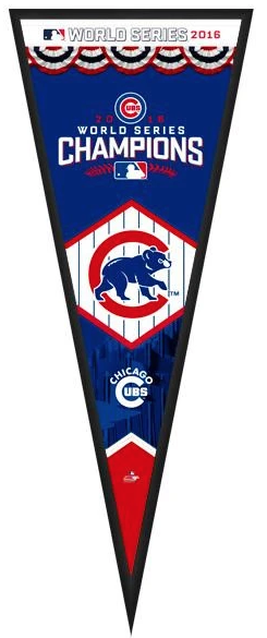 Chicago Cubs 2016 World Series Champions Framed Wooden Pennant product image 1, provided for visual reference and product