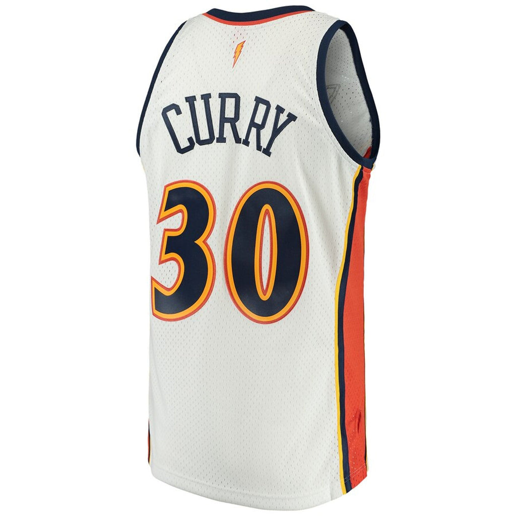 Stephen Curry Golden State Warriors White 2009-2010 Hardwood Classics Mitchell & Ness Swingman Jersey for Men product image