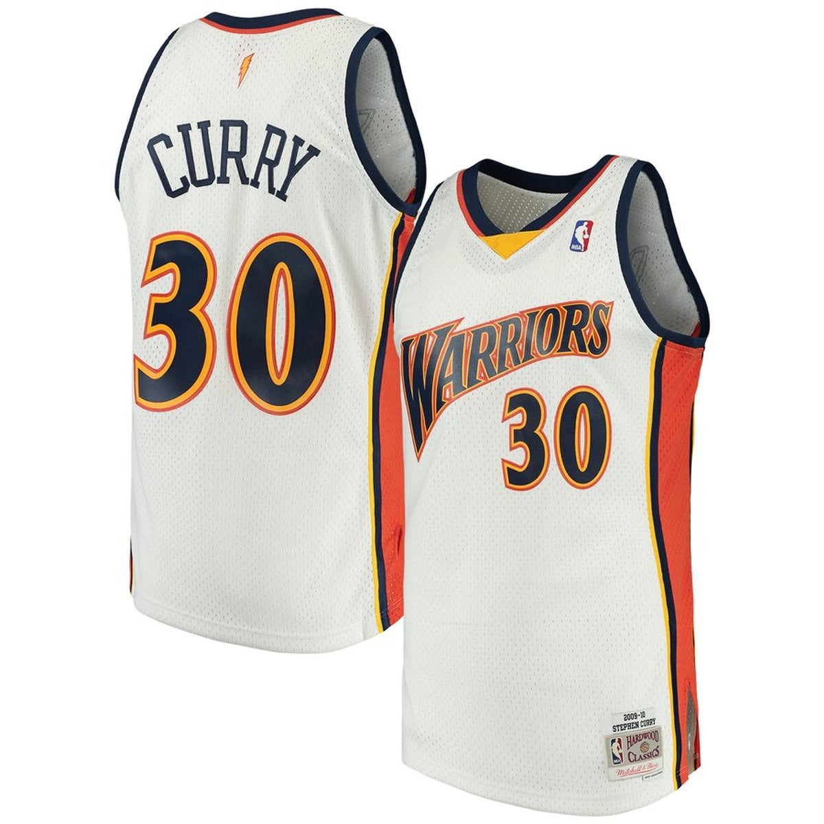 Stephen Curry Golden State Warriors White 2009-2010 Hardwood Classics Mitchell & Ness Swingman Jersey for Men product image