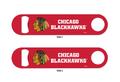 Chicago Blackhawks 7" Stainless Steel Bottle Opener product image 1, provided for visual reference and product detail review