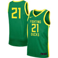 Oregon Ducks Nike Replica #21 Basketball Jersey – Green for Men product image 1, provided for visual reference and product