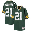Youth Mitchell & Ness Charles Woodson Green Green Bay Packers Retired Player Legacy Jersey product image 1, provided for