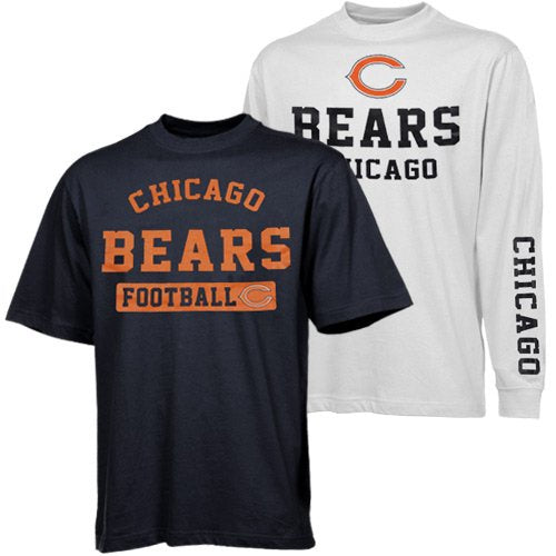 NFL Chicago Bears Youth T-Shirt Combo Pack - Navy Blue/White product image 1, provided for visual reference and product