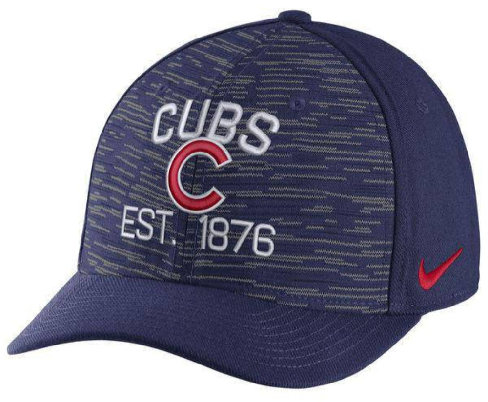 Chicago Cubs Nike Royal Local Swoosh Flex Hat for Men product image 1, provided for visual reference and product detail