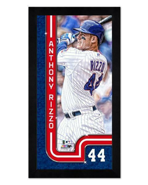 Chicago Cubs Anthony Rizzo Pinstripe Miniframe- 13”x 6.75 product image 1, provided for visual reference and product detail