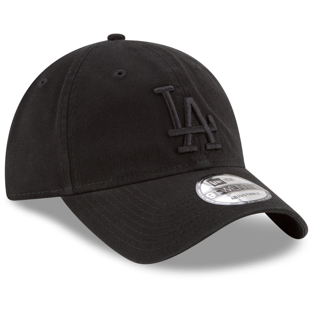 New Era Black Los Angeles Dodgers Tonal Core Classic 9TWENTY Adjustable Hat for Men product image 3, provided for visual
