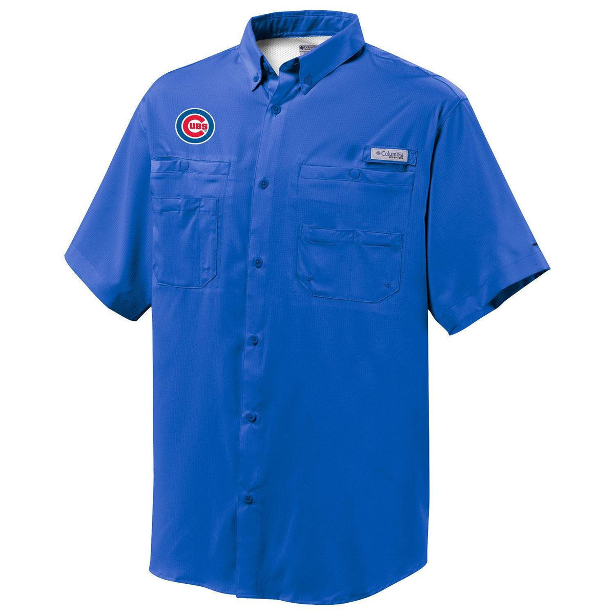 Chicago Cubs Royal Blue Tamiami Button Down Shirt By Columbia for Men product image 1, provided for visual reference and