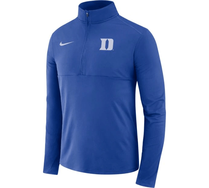 Nike Men Duke Blue Devil Blue Core Half-Zip Shirt product image 1, provided for visual reference and product detail review