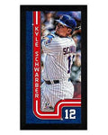 Chicago Cubs Kyle Schwarber Pinstripe Miniframe- 13”x 6.75 product image 1, provided for visual reference and product detail