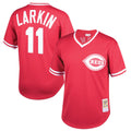 Barry Larkin Cincinnati Reds Mitchell & Ness Cooperstown Collection Authentic Mesh Batting Practice Jersey - Red for Men