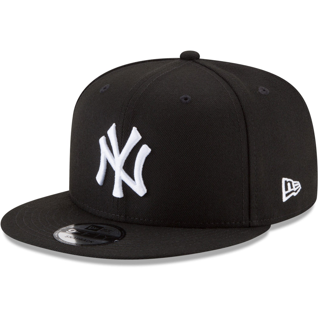 New York Yankees New Era Black & White 9FIFTY Snapback Hat for Men product image 1, provided for visual reference and