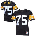 Mens Pittsburgh Steelers Joe Greene Mitchell & Ness Black Retired Legacy Replica Jersey product image 1, provided for visual