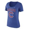 Chicago Cubs Nike Royal Core T-Shirt for Women product image 1, provided for visual reference and product detail review