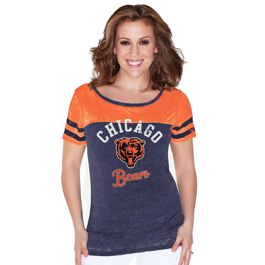 Chicago Bears Morgan Tri-Blend T-Shirt by Alyssa Milano for Women product image 1, provided for visual reference and product