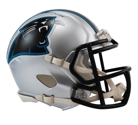 Carolina Panthers Speed Mini Helmet product image 1, provided for visual reference and product detail review