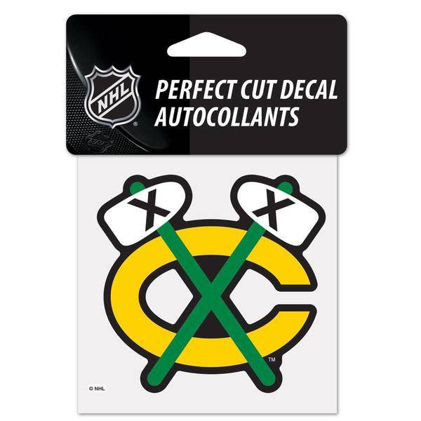 Chicago Blackhawks Tomahawk Logo Perfect Cut 4X4 Decal By Wincraft product image 1, provided for visual reference and