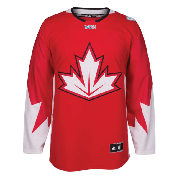 Canada Hockey Adidas Red 2016 World Cup of Hockey Jersey for Men product image 1, provided for visual reference and product