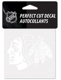 Chicago Blackhawks 4X4 White Perfect Cut Decal By Wincraft product image 1, provided for visual reference and product detail