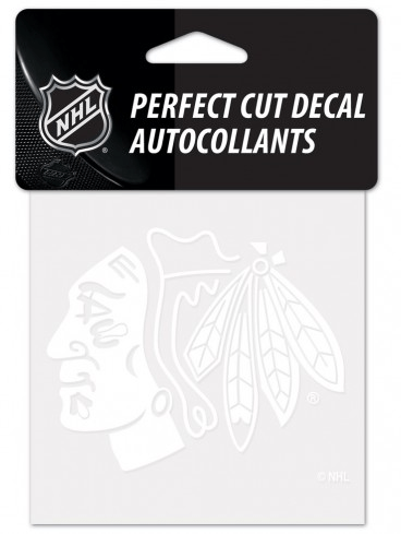 Chicago Blackhawks 4X4 White Perfect Cut Decal By Wincraft product image 1, provided for visual reference and product detail
