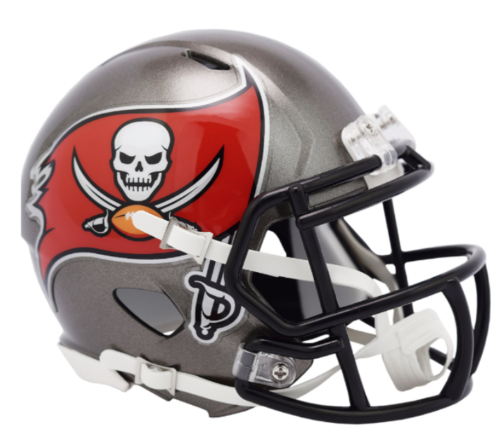 Tampa Bay Buccaneers Riddell Revolution Speed Mini Football Helmet product image 1, provided for visual reference and