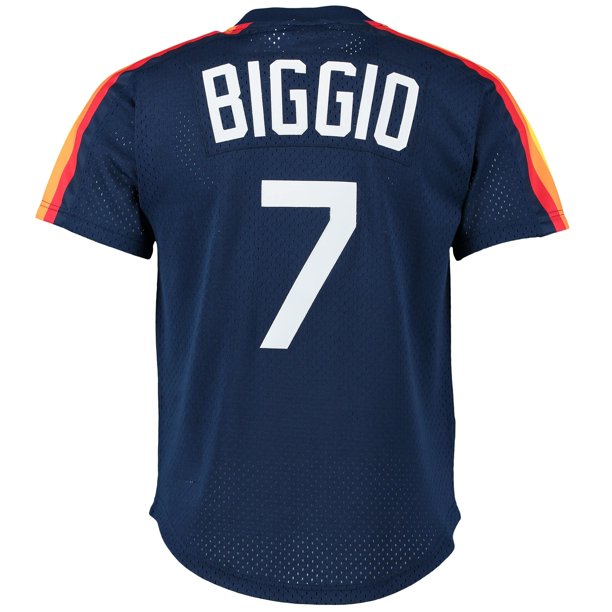 Craig Biggio Houston Astros Mitchell & Ness Cooperstown Mesh Batting Practice Jersey - Navy for Men product image 3,