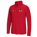 Mens Chicago Blackhawks Red Long Sleeve 1/4 Zip Ultimate T-Shirt By Adidas product image 1, provided for visual reference
