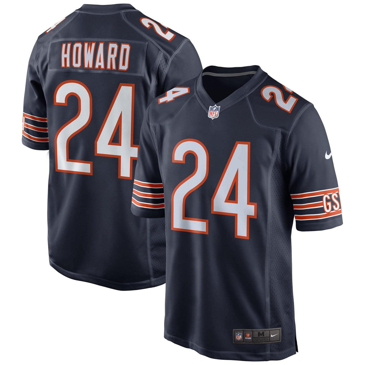 Youth Chicago Bears Jordan Howard Nike Navy Game Jersey product image 1, provided for visual reference and product detail