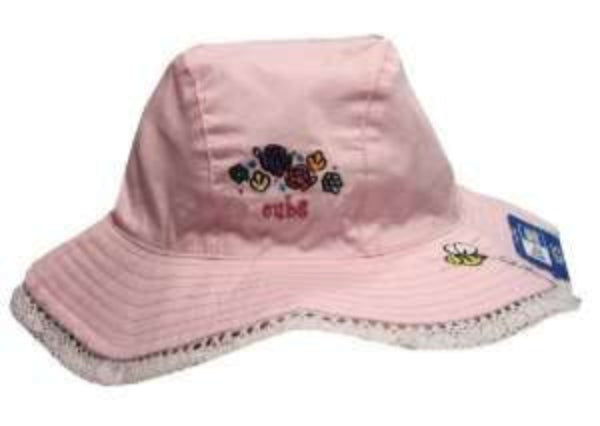 Chicago Cubs Sun And Lace Infant Pink Floppy Hat By New Era product image 1, provided for visual reference and product