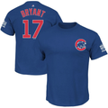 Kris Bryant World Series Champions Blue Name & Number T-shirt for Men product image 1, provided for visual reference and