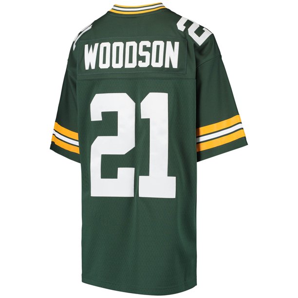 Youth Mitchell & Ness Charles Woodson Green Green Bay Packers Retired Player Legacy Jersey product image 3, provided for